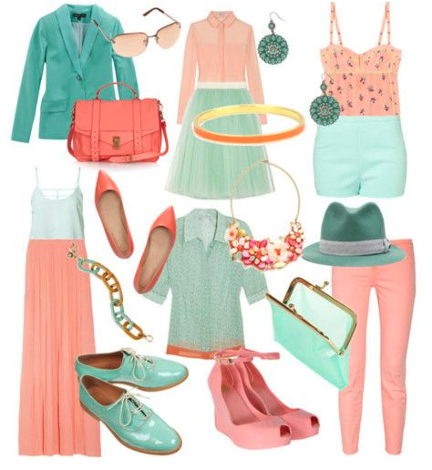 Combine a mint-colored dress. The best combinations