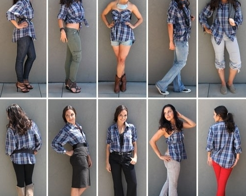 How to wear a men's shirt for a girl: interesting options